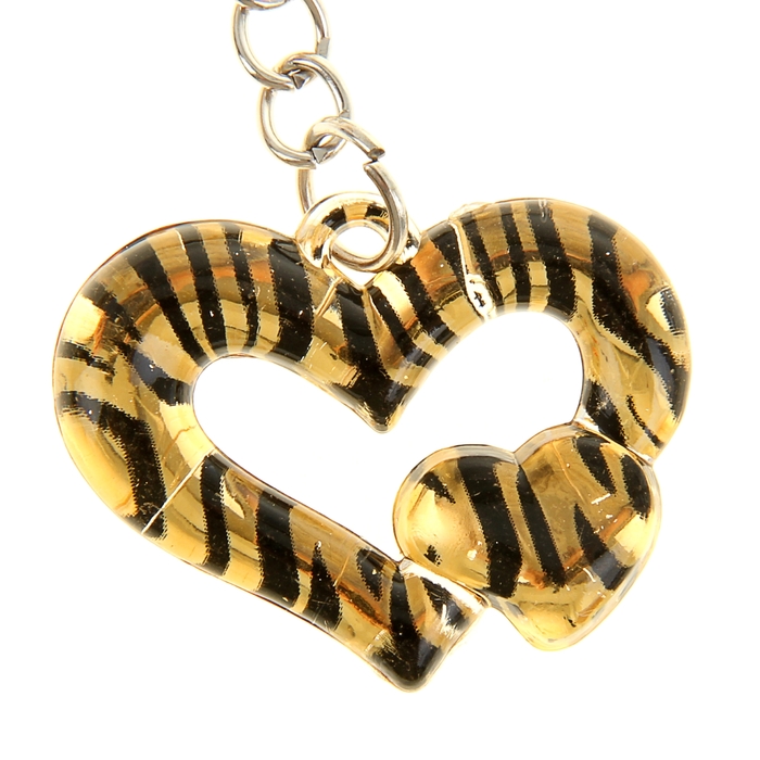 Брелок "Сердце-зебра"