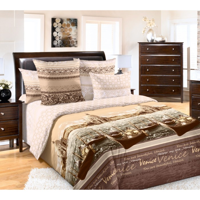 

Постельное бельё 2 сп «Венеция», размер 220х200 см, 215х185 см, 70х70 см - 2 шт