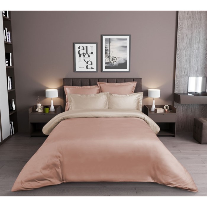 

Постельное бельё 1.5 сп «Розовый», размер 180х235 см, 215х150 см, 70х70 см - 2 шт