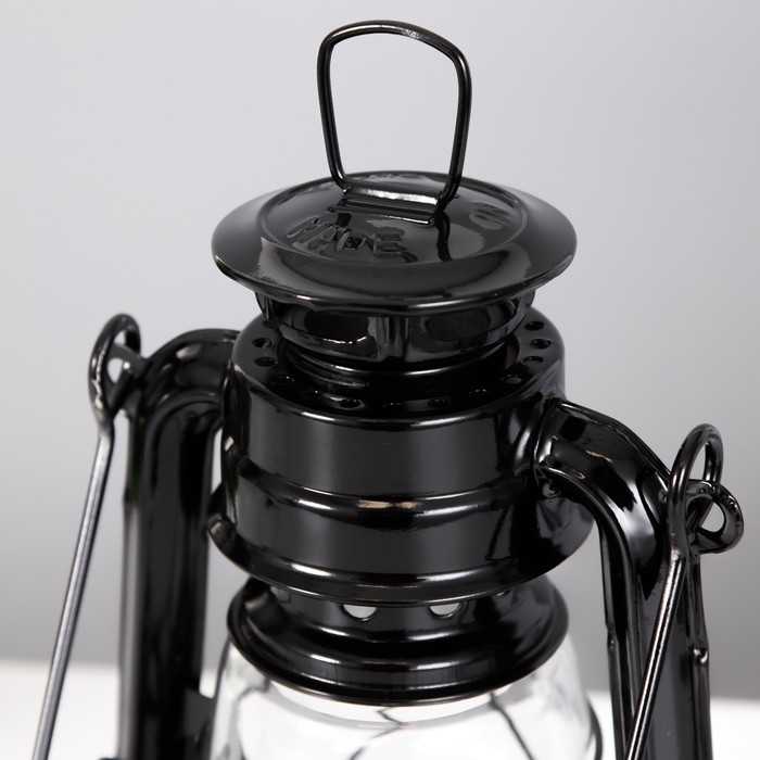 Керосиновая лампа декоративная черный 9,5х12,5х19 см