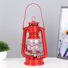 Керосиновая лампа декоративная красный  11.5*15*25 см