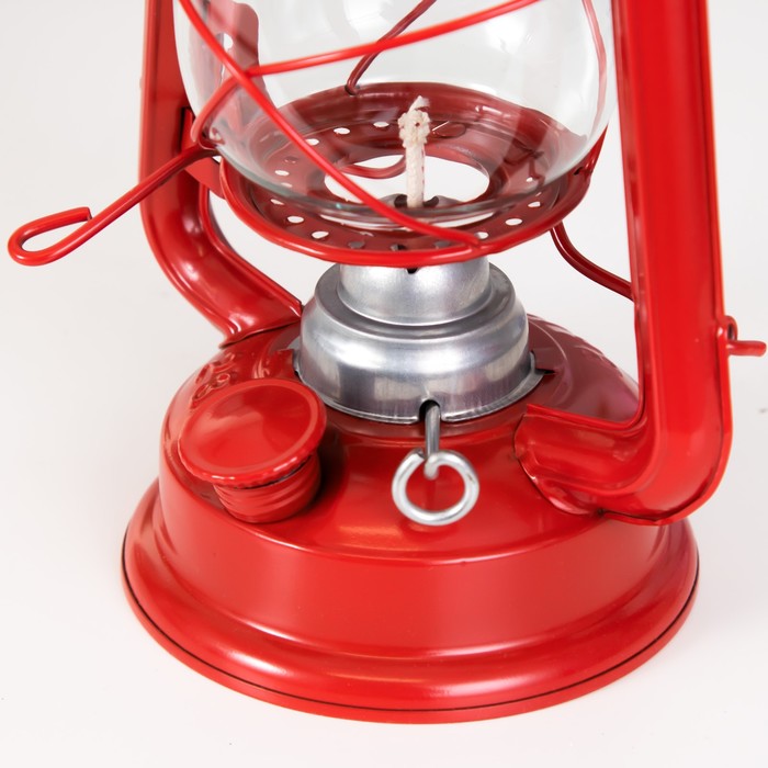 Керосиновая лампа декоративная красный  11.5*15*25 см