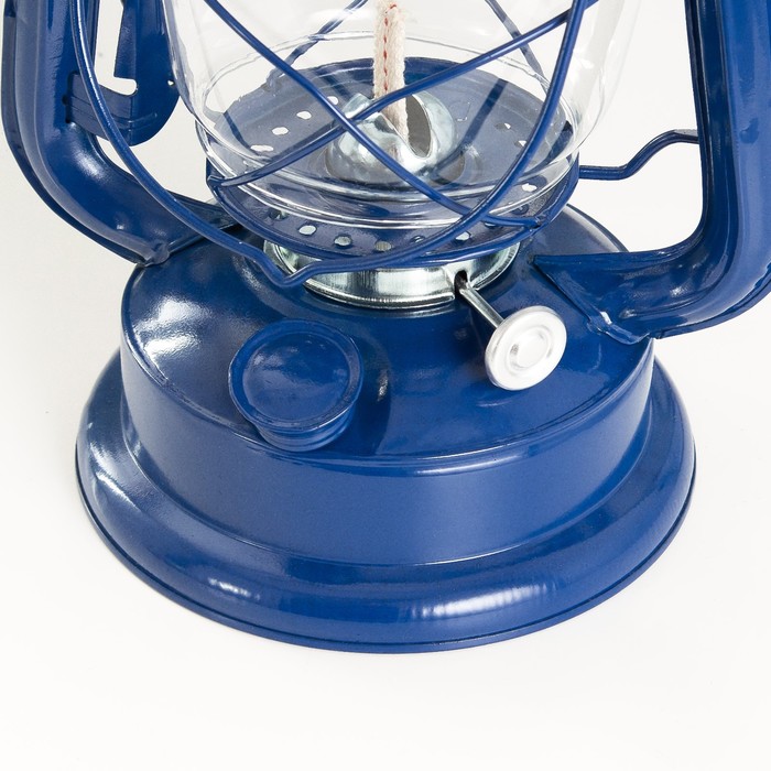 Керосиновая лампа декоративная синий 14х18х27,5 см