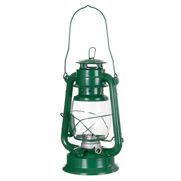 Керосиновая лампа декоративная зеленый 14х18х27,5 см