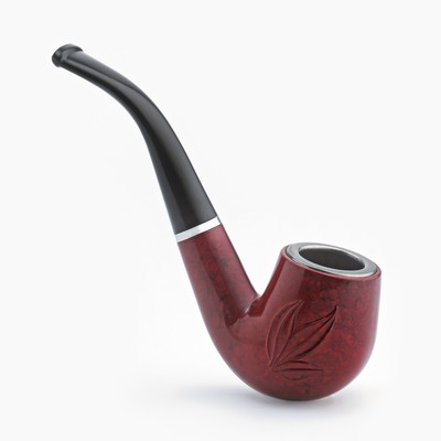 Трубка курительная Командор, классическая, с узором, длина 15-5 см, d отверстия-2-2 см