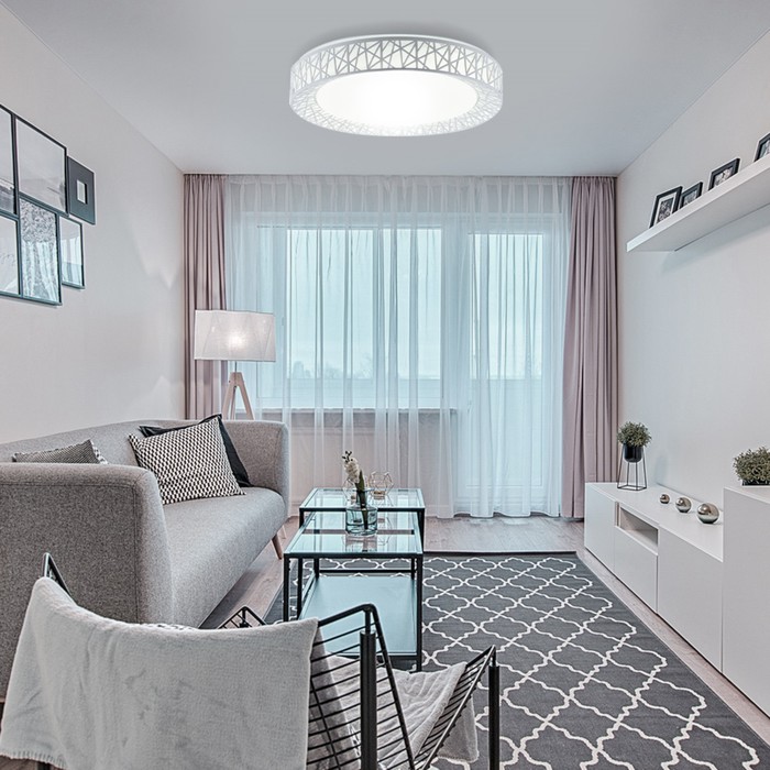 

Потолочный светильник, 72Вт, LED, 50x50x8 см, цвет белый