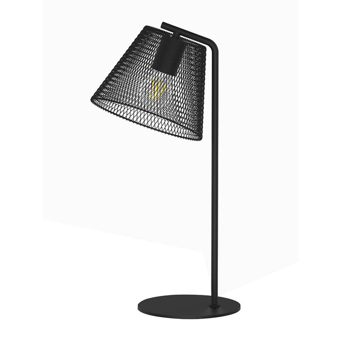 Настольная лампа, 60Вт, E27, 26x20x50 см, цвет чёрный
