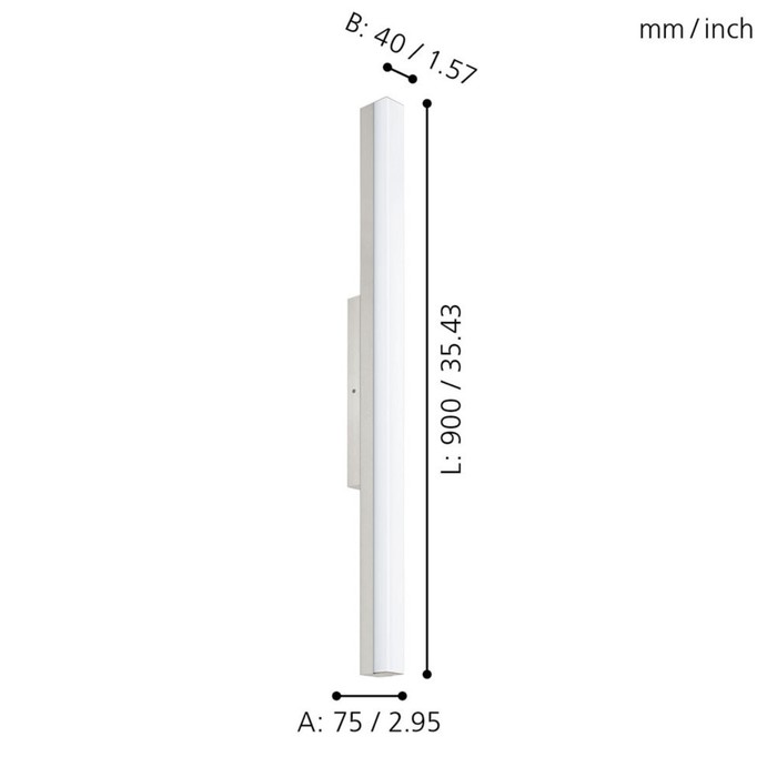 

Бра TORRETTA, 1x24Вт LED, 4000K, 2200лм, цвет никель