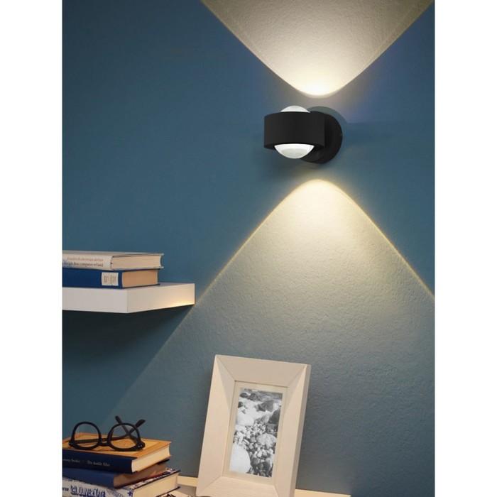 

Бра ONO 2, 2x2,5Вт LED, 3000K, 460лм, цвет чёрный