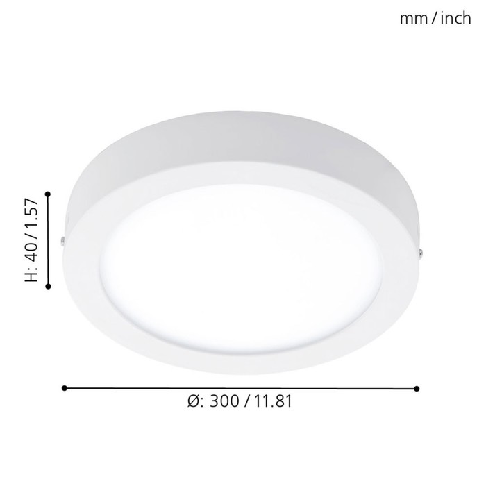 

Светильник FUEVA-C, 1x21Вт LED, 2700-6500K, 2700лм, цвет белый