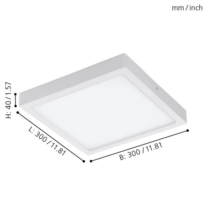 

Светильник FUEVA-C, 1x21Вт LED, 2700-6500K, 2700лм, цвет белый