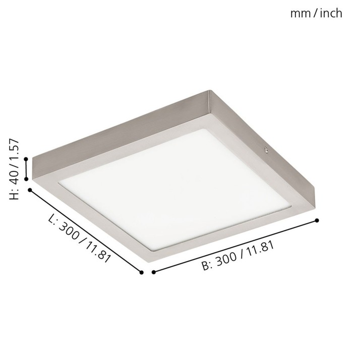 

Светильник FUEVA-C, 1x21Вт LED, 2700-6500K, 2700лм, цвет серый