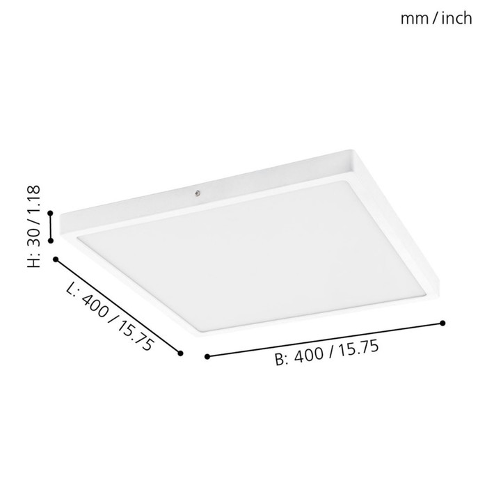 

Светильник FUEVA 1, 1x25Вт LED, 4000K, 2500лм, цвет белый