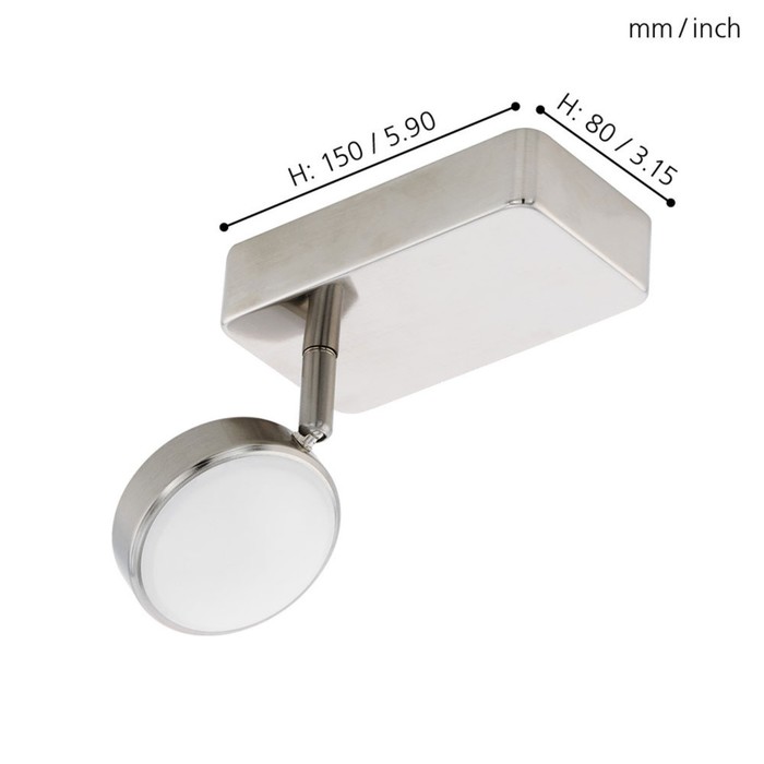 

Светильник CORROPOLI-C, 1x5Вт LED, 2700-6500K, 600лм, цвет никель