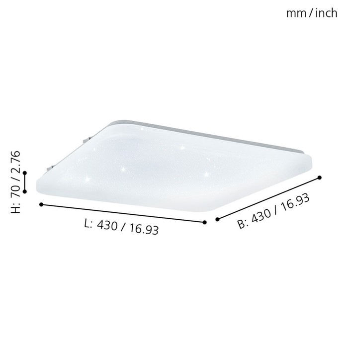 

Светильник FRANIA-S, 1x33,5Вт LED, 3000K, 3900лм, цвет белый