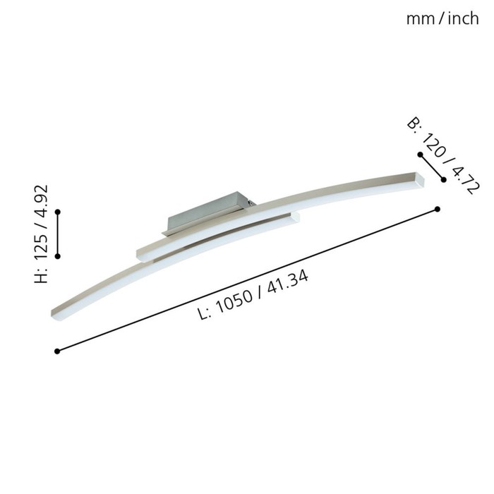 

Светильник FRAIOLI-C, 2x17Вт LED, 2700-6500K, 4600лм, цвет никель