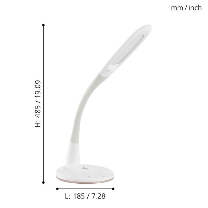 

Настольная лампа TRUNCA, 1x3,7Вт LED, 2700-5000K, 450лм, цвет белый