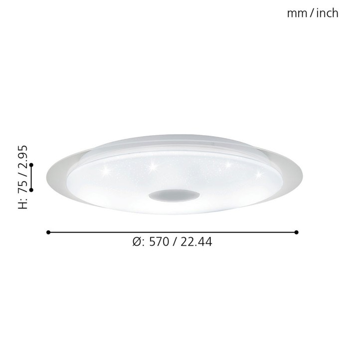 

Светильник MORATICA-A, 1x36Вт LED, 2700-6500K, 3300лм, цвет белый
