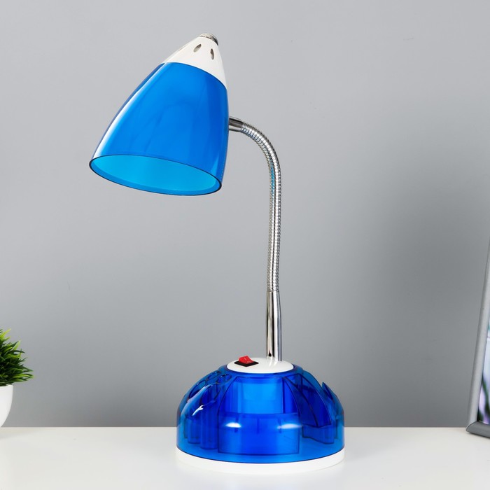 Настольная лампа Ави E27 15Вт синий 16х16х49 см RISALUX