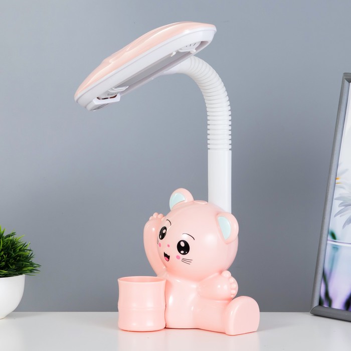 

Настольная лампа "Мишка" LED 4Вт нежно-розовый 15х28,5х46 см RISALUX