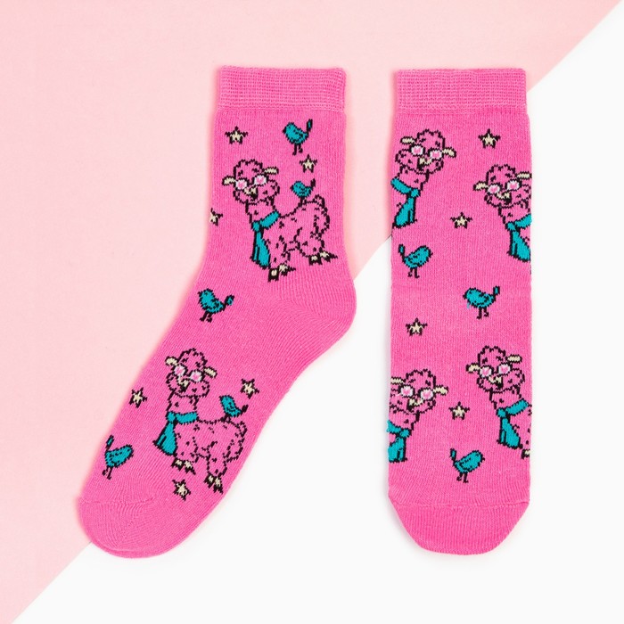 Носки для девочки KAFTAN «Ламы», размер 14-16 см, цвет розовый носки для девочки kaftan единорожек размер 14 16 см цвет розовый