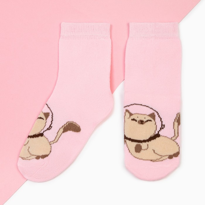 Носки для девочки KAFTAN «Котик», размер 14-16 см, цвет розовый носки для девочки kaftan единорожек размер 14 16 см цвет розовый