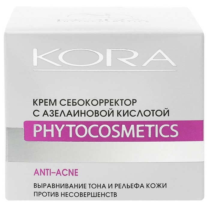 kora крем себокорректор anti acne 50 мл Крем себокорректор Kora, с азелаиновой кислотой, 50 мл