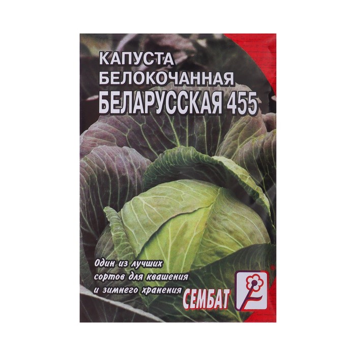 Семена Капуста белокочанная Белорусская 455, 1 г семена капуста б к белорусская 455