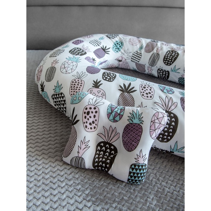 Подушка для беременных «U Комфорт» и подушка для младенцев «Малютка», принт Ананасики