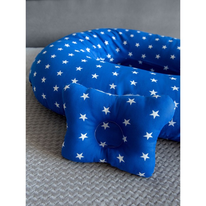 Подушка для беременных «U Комфорт» и подушка для младенцев «Малютка», принт Звездочки синие   934878