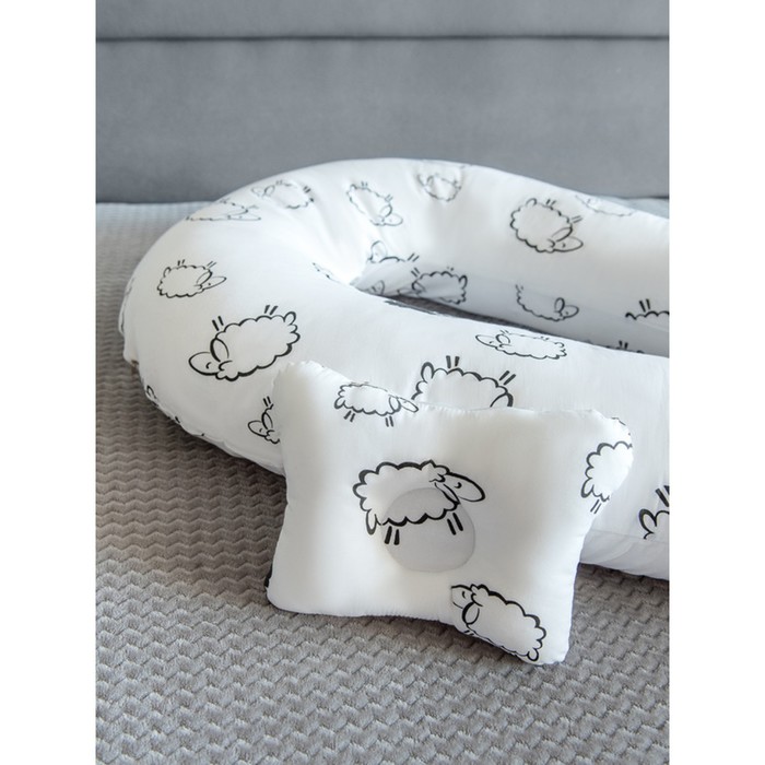 Подушка для беременных «U Комфорт» и подушка для младенцев «Малютка», принт Овечки