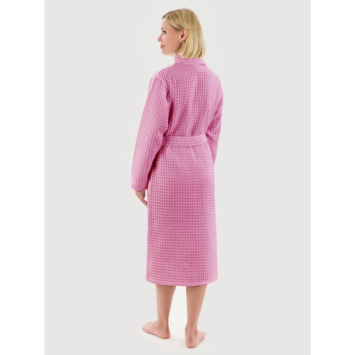 

Халат вафельный розовый, размер 52-54