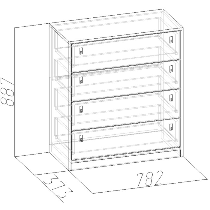 

Комод «Комфорт 12», 782 × 373 × 887 мм, цвет дуб сонома