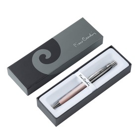 

Ручка шариковая PIERRE CARDIN EASY, корпус латунь и лак, отделка сталь и хром, чернила синие, белая