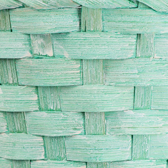 Набор корзин плетеных, 16x10/32, 18x10/34, 21x10/36, см, бирюзовый, бамбук