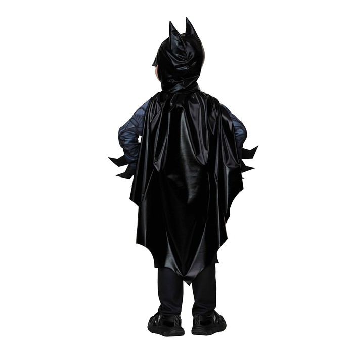 Карнавальный костюм "Бэтмэн" без мускулов, сорочка, брюки, маска, плащ, р.116-60