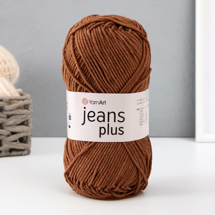 

Пряжа "Jeans plus" 55% хлопок, 45% акрил 160м/100гр (40 тёмн. беж)