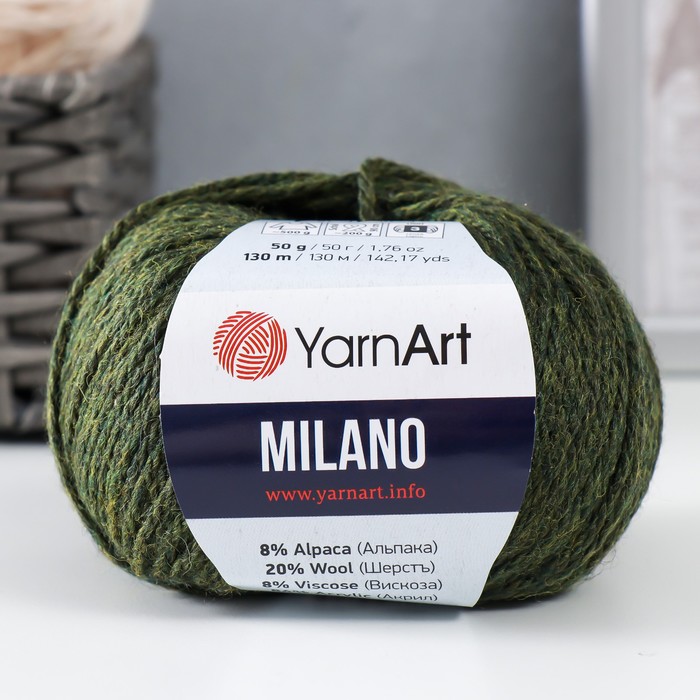 

Пряжа "Milano" 8%альпака, 20%шерсть, 8%вискоза, 64%акрил 130м/50гр (874 зеленый)