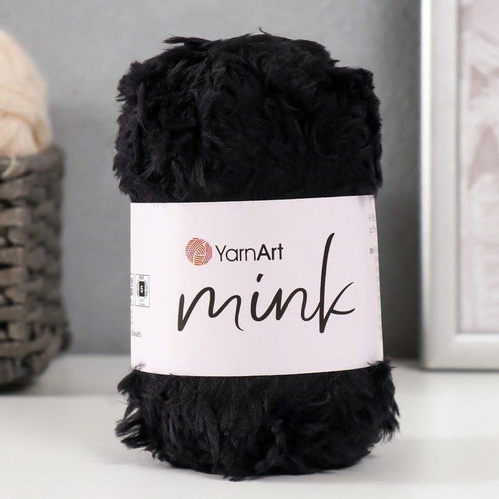 

Пряжа "Mink" 100% полиамид 75м/50гр (346 черный)