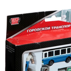 

Набор металлических машин «Троллейбус с остановкой и аксессуарами», 12 см