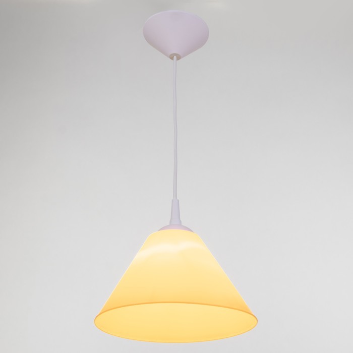 

Подвес "Конус" 1х15Вт Е27 МОДЕЛЬ: BR 00263 белый/желтый 25х25х15см