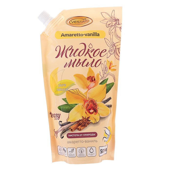 Жидкое крем-мыло "Амаретто-Ваниль", дой-пак 500 мл