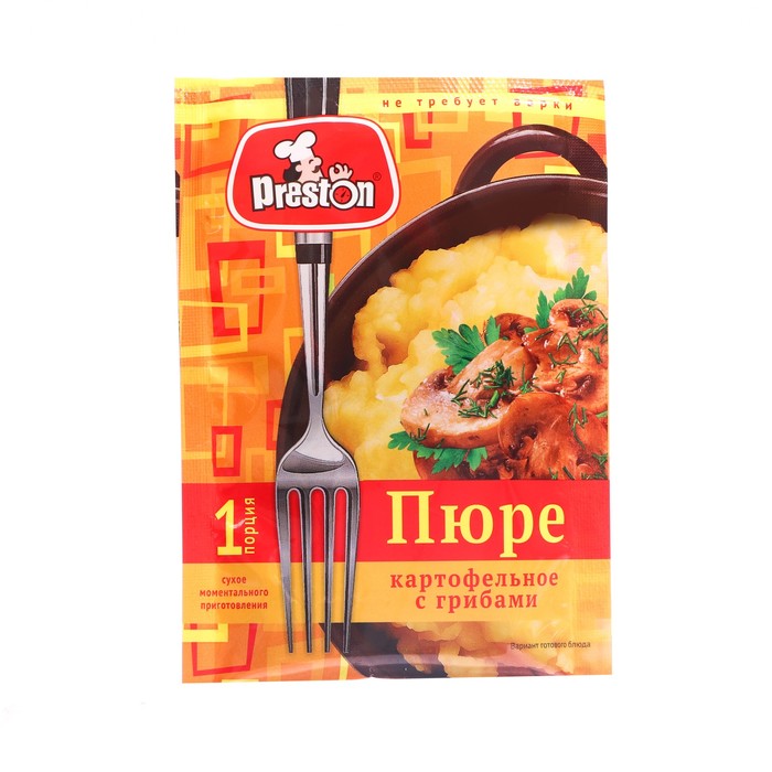 Пюре картофельное м/п с грибами, 34г