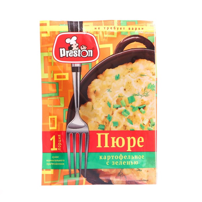 Пюре картофельное м/п с зеленью, 34г