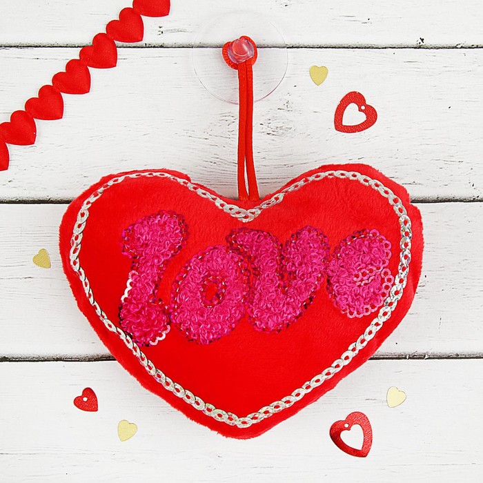 Мягкая игрушка- присоска "Сердце"