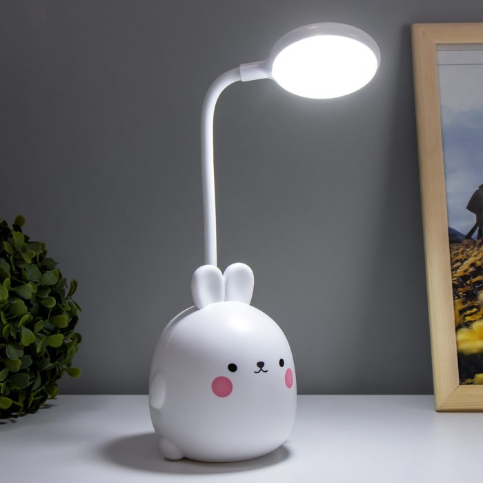 

Настольная лампа "Зайчик" LED 3Вт USB белый 10х10х30 см