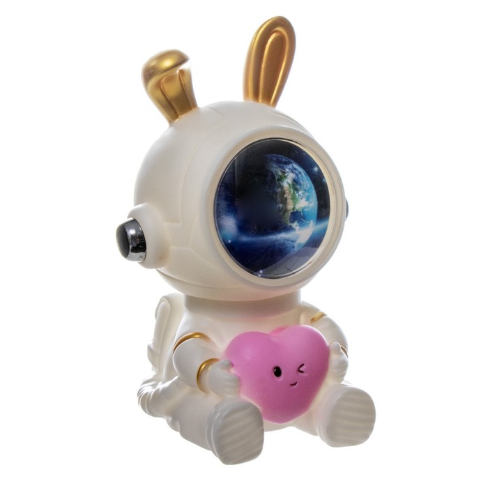 Ночник-увлажнитель Зайчик космонавт LED USB белый 12х12х18 см 7823695