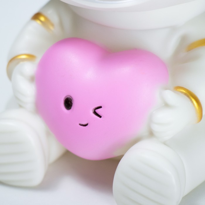 Ночник-увлажнитель Мишка космонавт LED USB белый 12х12х16,5 см 7823696