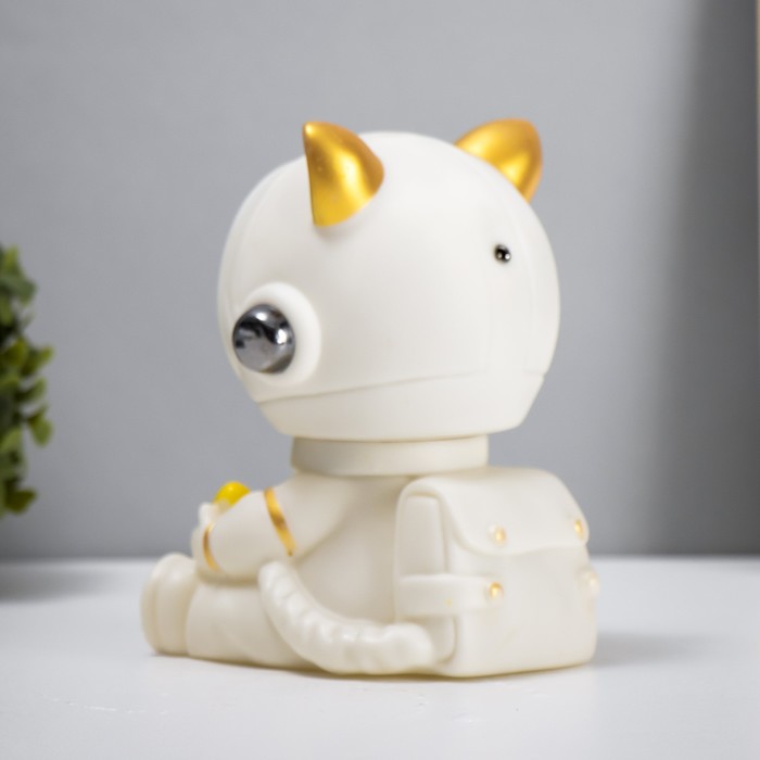 Ночник-увлажнитель Котик космонавт LED USB белый 12х12х16,5 см 7823697