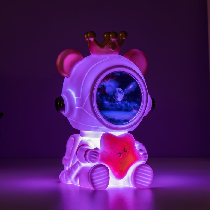 Ночник-увлажнитель Мишка со звездой LED USB белый 12х12х16,5 см 7823698